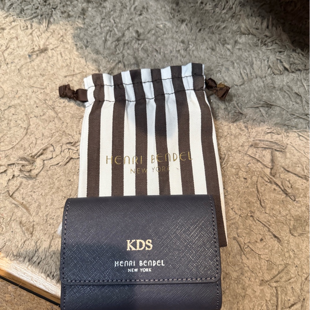 Henri Bendel Navy Card Holder